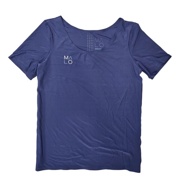 WYN by Malo Womens Blue Short Sleeve Athletic Top Small Lightweight Breathable - Picture 1 of 5